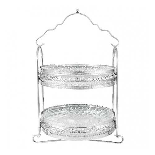 Блюдо сервировочное двухъярусное Regent Silverware Британи 23x20x33см в Самура