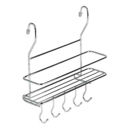 Полка на рейлинг малая с крючками MX-402 хром глянец в Самура