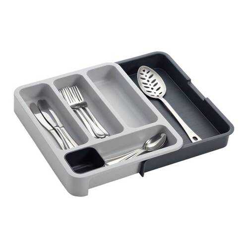 Раздвижной лоток под столовые приборы Expandable cutlery tray серый в Самура