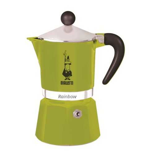 Гейзерная кофеварка Bialetti Rainbow зелёная на 6 чашек в Самура